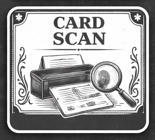 Card scan – convert physical fingerprint card to digital